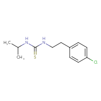 Chemical structure of 1-[2-(4-chlorophenyl)ethyl]-3-(propan-2-yl)thiourea - CSSB00000255760