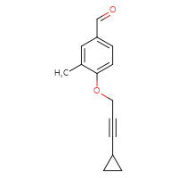 Chemical structure of 4-[(3-cyclopropylprop-2-yn-1-yl)oxy]-3-methylbenzaldehyde - CSSB00125372742