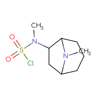 Chemical structure of N-methyl-N-{8-methyl-8-azabicyclo[3.2.1]octan-6-yl}sulfamoyl chloride - CSSB06375723697