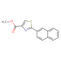Chemical structure of methyl 2-(naphthalen-2-yl)-1,3-thiazole-4-carboxylate - CSSB00008638737