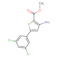 Chemical structure of methyl 3-amino-5-(3,5-dichlorophenyl)thiophene-2-carboxylate - CSSB00000745326