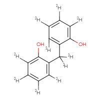 Chemical structure of 2-{[2-hydroxy(3,4,5,6-²H₄)phenyl](²H₂)methyl}(²H₄)phenol - CSSB00102517935