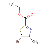 Chemical structure of ethyl 5-bromo-4-methyl-1,3-thiazole-2-carboxylate - CSSB00010180622