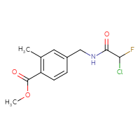 Chemical structure of methyl 4-[(2-chloro-2-fluoroacetamido)methyl]-2-methylbenzoate - CSSB21332124873