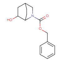 Chemical structure of benzyl 6-hydroxy-2-azabicyclo[2.2.2]octane-2-carboxylate - CSSB00113495603