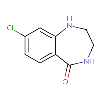 Chemical structure of 8-chloro-2,3,4,5-tetrahydro-1H-1,4-benzodiazepin-5-one - CSSB00009944671