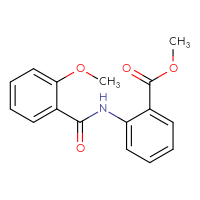 Chemical structure of methyl 2-(2-methoxybenzamido)benzoate - CSSB00026299431