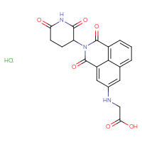 Chemical structure of 2-{[3-(2,6-dioxopiperidin-3-yl)-2,4-dioxo-3-azatricyclo[7.3.1.0⁵,¹³]trideca-1(13),5,7,9,11-pentaen-7-yl]amino}acetic acid hydrochloride - CSSB06835394598