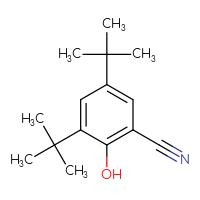 Chemical structure of 3,5-di-tert-butyl-2-hydroxybenzonitrile - CSSB06378962813