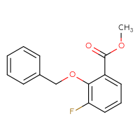 Chemical structure of methyl 2-(benzyloxy)-3-fluorobenzoate - CSSB02126239387