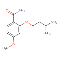 Chemical structure of 4-methoxy-2-(3-methylbutoxy)benzamide - CSSB00068980258