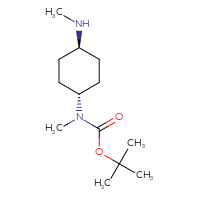 Chemical structure of tert-butyl N-methyl-N-[(1r,4r)-4-(methylamino)cyclohexyl]carbamate - CSSB00134794131