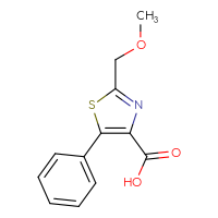 Chemical structure of 2-(methoxymethyl)-5-phenyl-1,3-thiazole-4-carboxylic acid - CSSB00000724562