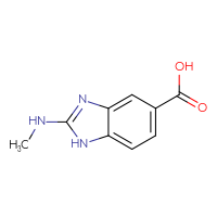 Chemical structure of 2-(methylamino)-1H-1,3-benzodiazole-5-carboxylic acid - CSSB00010446743