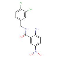 Chemical structure of 2-amino-N-[(3,4-dichlorophenyl)methyl]-5-nitrobenzamide - CSSB00015189022