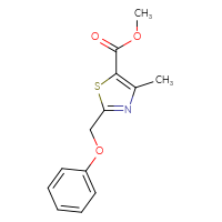 Chemical structure of methyl 4-methyl-2-(phenoxymethyl)-1,3-thiazole-5-carboxylate - CSSB00008022860