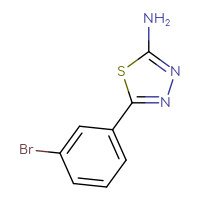 Chemical structure of 5-(3-bromophenyl)-1,3,4-thiadiazol-2-amine - CSSB00000754521