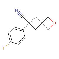 Chemical structure of 6-(4-fluorophenyl)-2-oxaspiro[3.3]heptane-6-carbonitrile - CSSB00006408907