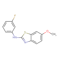 Chemical structure of N-(3-fluorophenyl)-6-methoxy-1,3-benzothiazol-2-amine - CSSB00020652080