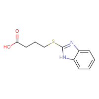 Chemical structure of 4-(1H-1,3-benzodiazol-2-ylsulfanyl)butanoic acid - CSSB00000183194