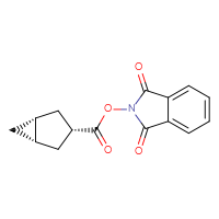 Chemical structure of 1,3-dioxo-2,3-dihydro-1H-isoindol-2-yl (1R,3r,5S)-bicyclo[3.1.0]hexane-3-carboxylate - CSSB00133014557