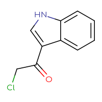 Chemical structure of 2-chloro-1-(1H-indol-3-yl)ethan-1-one - CSSB00000183220