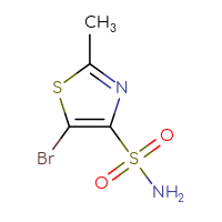 Chemical structure of 5-bromo-2-methyl-1,3-thiazole-4-sulfonamide - CSSB20680309728