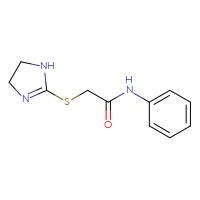 Chemical structure of 2-(4,5-dihydro-1H-imidazol-2-ylsulfanyl)-N-phenylacetamide - CSSB00000005399