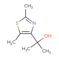 Chemical structure of 2-(2,5-dimethyl-1,3-thiazol-4-yl)propan-2-ol - CSSB06600273659