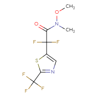 Chemical structure of 2,2-difluoro-N-methoxy-N-methyl-2-[2-(trifluoromethyl)-1,3-thiazol-5-yl]acetamide - CSSB07054124533