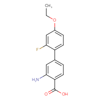 Chemical structure of 3-amino-4'-ethoxy-2'-fluoro-[1,1'-biphenyl]-4-carboxylic acid - CSSB21531599959