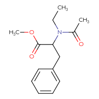 Chemical structure of methyl 2-(N-ethylacetamido)-3-phenylpropanoate - CSSB00888083222
