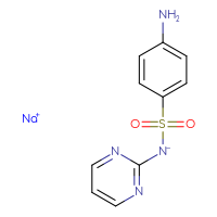 Chemical structure of sodium 4-{[(pyrimidin-2-yl)azanidyl]sulfonyl}aniline - CSSB00000070559