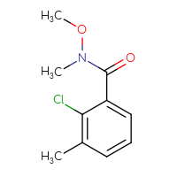 Chemical structure of 2-chloro-N-methoxy-N,3-dimethylbenzamide - CSSB00013045052