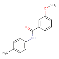 Chemical structure of 3-methoxy-N-(4-methylphenyl)benzamide - CSSB00027752953