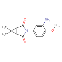 Chemical structure of 3-(3-amino-4-methoxyphenyl)-6,6-dimethyl-3-azabicyclo[3.1.0]hexane-2,4-dione - CSSB00052242337