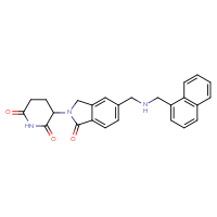 Chemical structure of 3-[5-({[(naphthalen-1-yl)methyl]amino}methyl)-1-oxo-2,3-dihydro-1H-isoindol-2-yl]piperidine-2,6-dione - CSSB06700994608