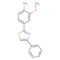 Chemical structure of 2-methoxy-4-(4-phenyl-1,3-thiazol-2-yl)aniline - CSSB09882929465