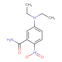 Chemical structure of 5-(diethylamino)-2-nitrobenzamide - CSSB01996077528