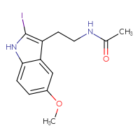 Chemical structure of N-[2-(2-iodo-5-methoxy-1H-indol-3-yl)ethyl]acetamide - CSSB00020615148