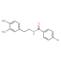 Chemical structure of 4-bromo-N-[2-(3,4-dimethylphenyl)ethyl]benzamide - CSSB02041918476