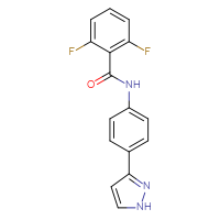 Chemical structure of 2,6-difluoro-N-[4-(1H-pyrazol-3-yl)phenyl]benzamide - CSSB00047997937