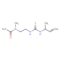 Chemical structure of N-(2-{[(but-3-en-2-yl)carbamothioyl]amino}ethyl)-N-methylacetamide - CSSB21432504991