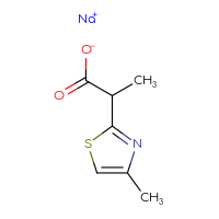 Chemical structure of sodium 2-(4-methyl-1,3-thiazol-2-yl)propanoate - CSSB00000729865