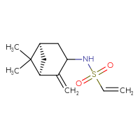 Chemical structure of N-[(1R,5R)-6,6-dimethyl-2-methylidenebicyclo[3.1.1]heptan-3-yl]ethene-1-sulfonamide - CSMB21332052352