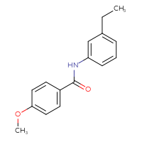 Chemical structure of N-(3-ethylphenyl)-4-methoxybenzamide - CSSB00047683290