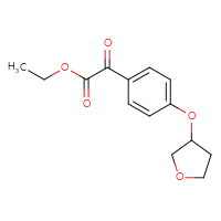 Chemical structure of ethyl 2-oxo-2-[4-(oxolan-3-yloxy)phenyl]acetate - CSSB00133696216