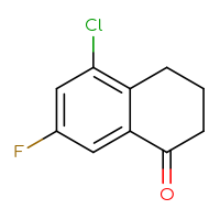Chemical structure of 5-chloro-7-fluoro-1,2,3,4-tetrahydronaphthalen-1-one - CSSB00000103994