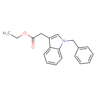 Chemical structure of ethyl 2-(1-benzyl-1H-indol-3-yl)acetate - CSSB00011101626