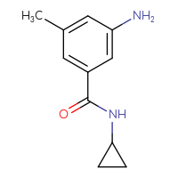 Chemical structure of 3-amino-N-cyclopropyl-5-methylbenzamide - CSSB00013322037